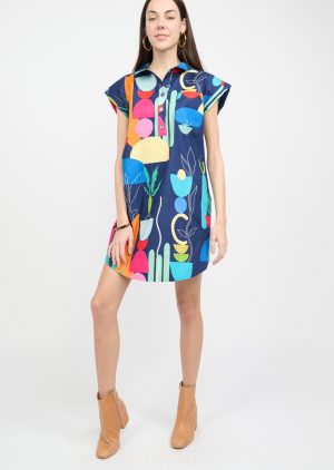 Modern Mexicana Dress Navy